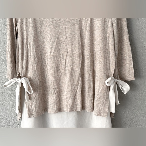 Pebble & Stone Anthropologie Layered Side-Tie Tunic Top Women’s Size XL Casual - Picture 3 of 15